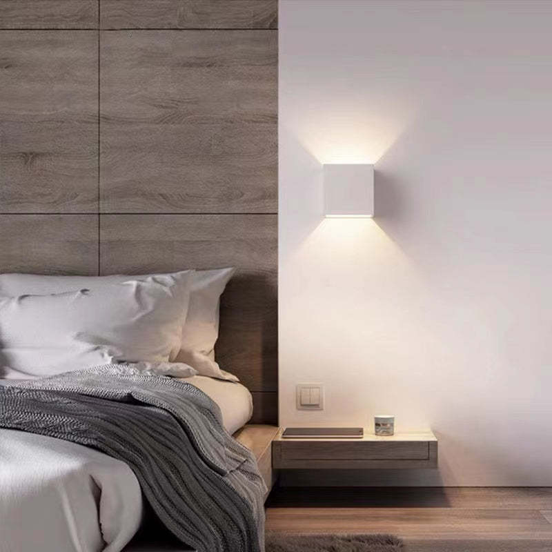Orr Modern Adjustable Square Outdoor Wall Lamp LED, Black/White - Cueteks