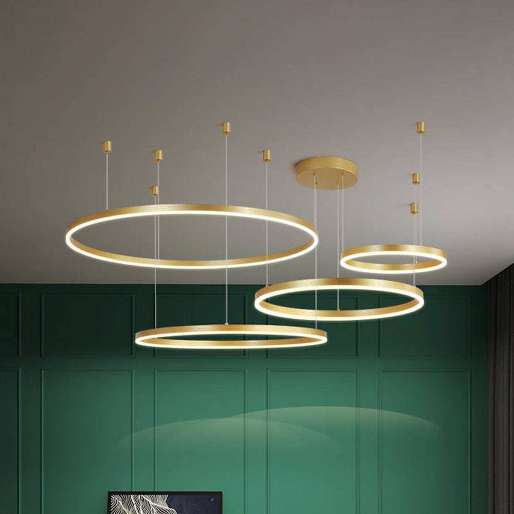 Arisha Modern Pendant Light Tir-Circle Black/Gold/Coffee Metal - Cueteks