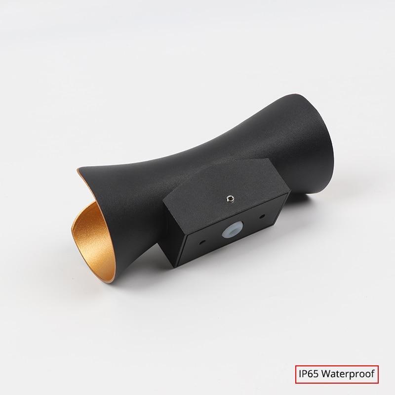 Orr Modern LED Outdoor Wall Light Gold/White Garden/Corridor - Cueteks