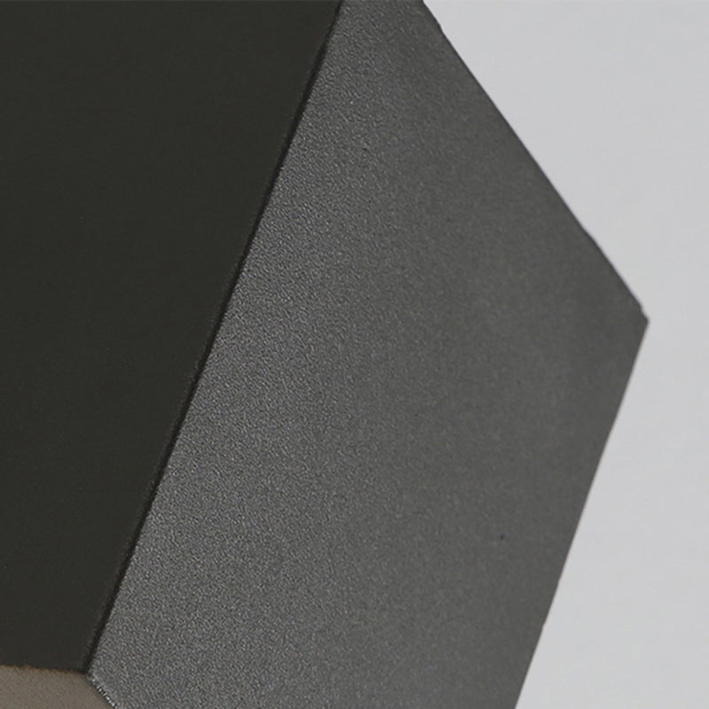 Orr Minimalist Metal Square Outdoor Wall Lamp, Black - Cueteks