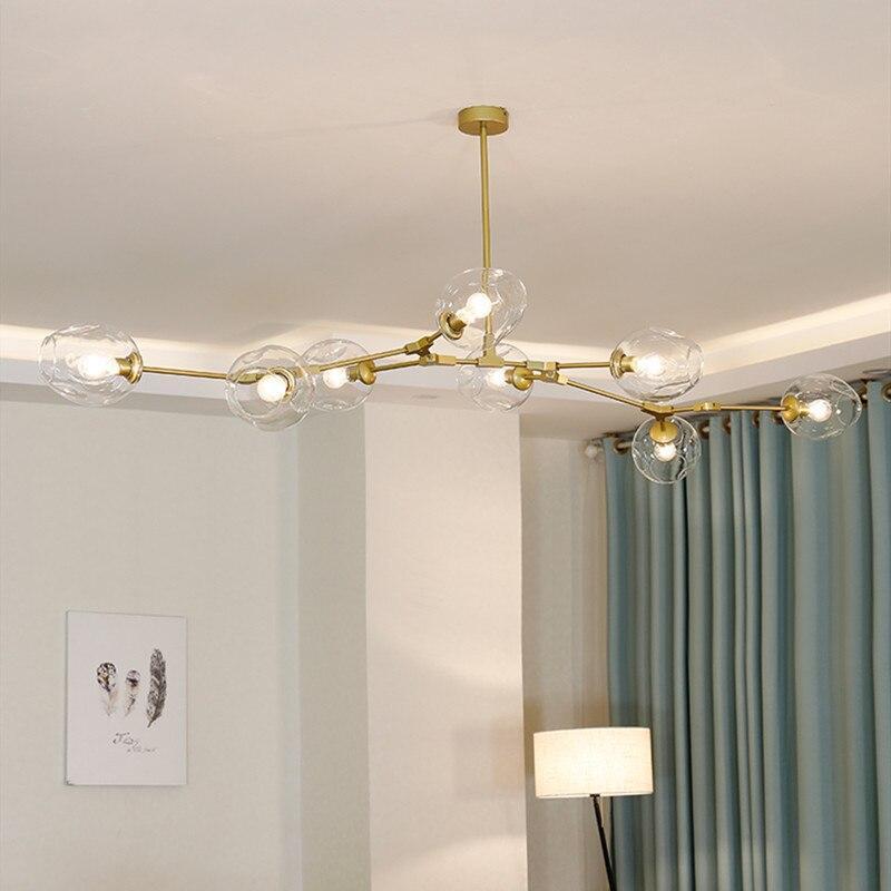 Valentina Nordic Modern Glass Pendant Light Clear Bubble - Cueteks