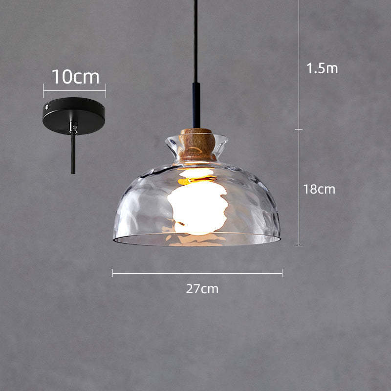 Style C dome glass shade with 27 by 18 cm dimensions