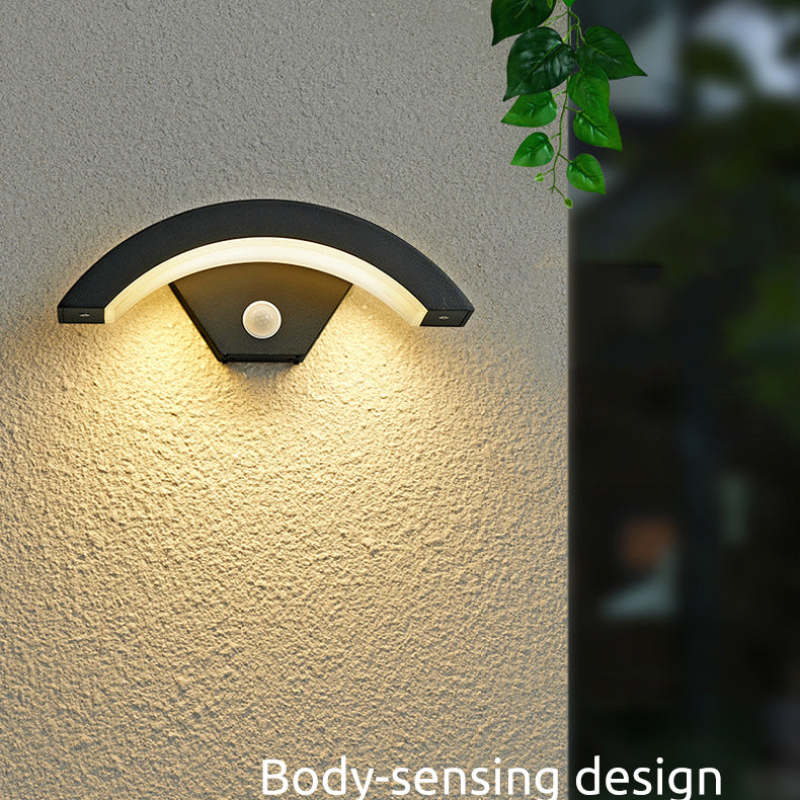Orr sensor wall light illuminated on a textured wall