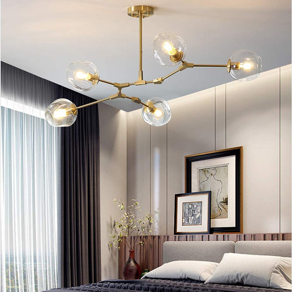 Valentina Nordic Modern Glass Pendant Light Clear Bubble - Cueteks