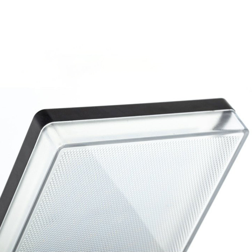 Orr Modern Minimalist Right-Angle Acrylic Sensor Solar Waterproof Outdoor Wall Lamp, Black - Cueteks