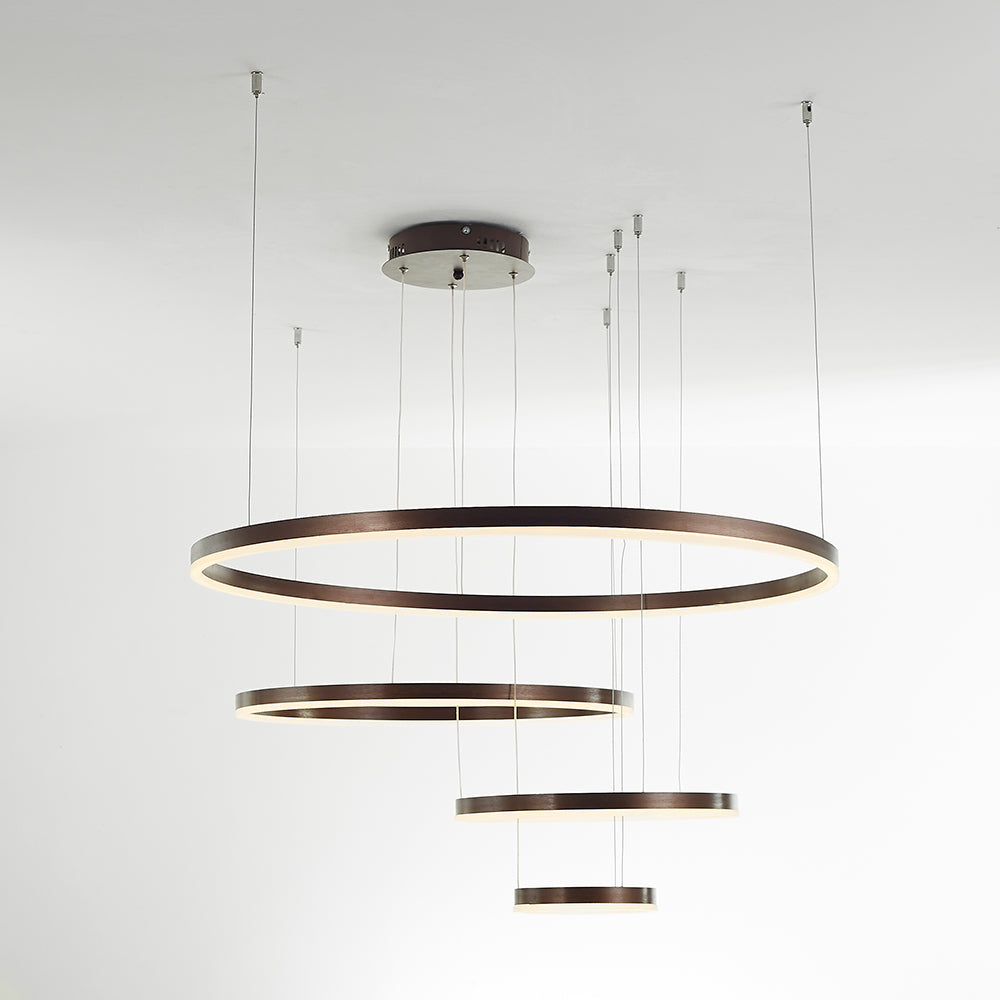 Arisha Modern Pendant Light Tir-Circle Black/Gold/Coffee Metal - Cueteks