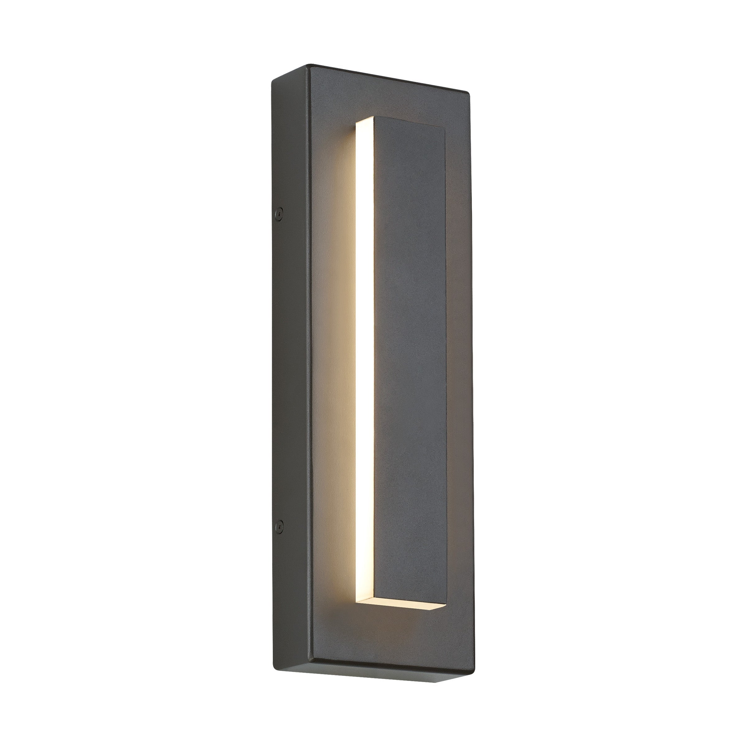 Edge Modern Square Ring Metal Outdoor Wall Lamp, Dark/Gray Bronze - Cueteks
