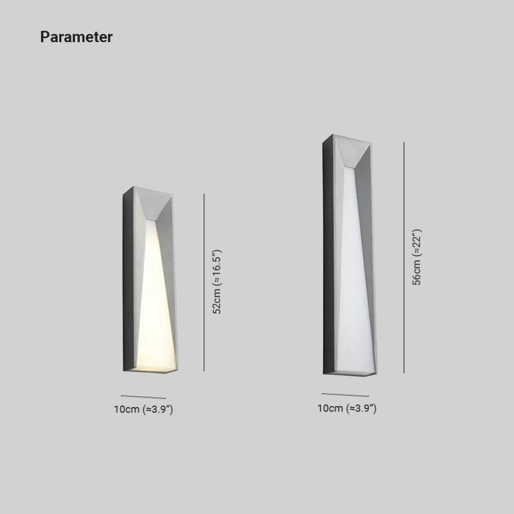 Orr Modern Rectangular Metal Outdoor Wall Lamp, Black/White - Cueteks