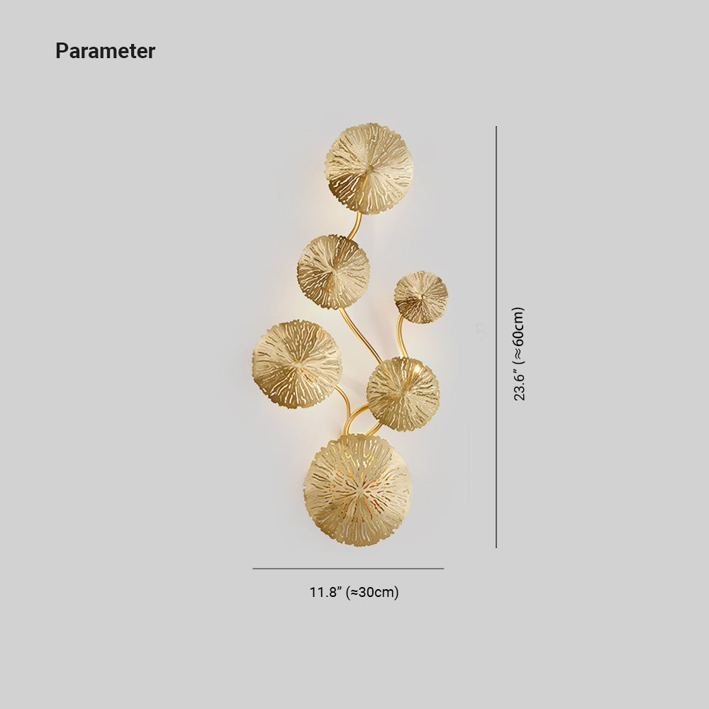 Six-leaf Knox dimension drawing: height about 60 cm or 23.6 in, width about 30 cm or 11.8 in