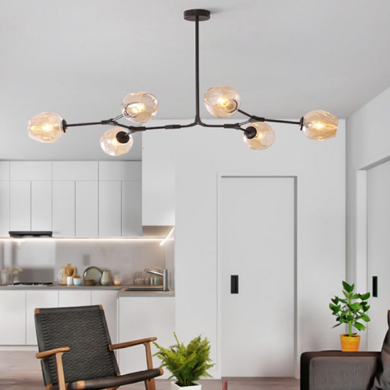 Valentina Nordic Modern Glass Pendant Light Clear Bubble - Cueteks