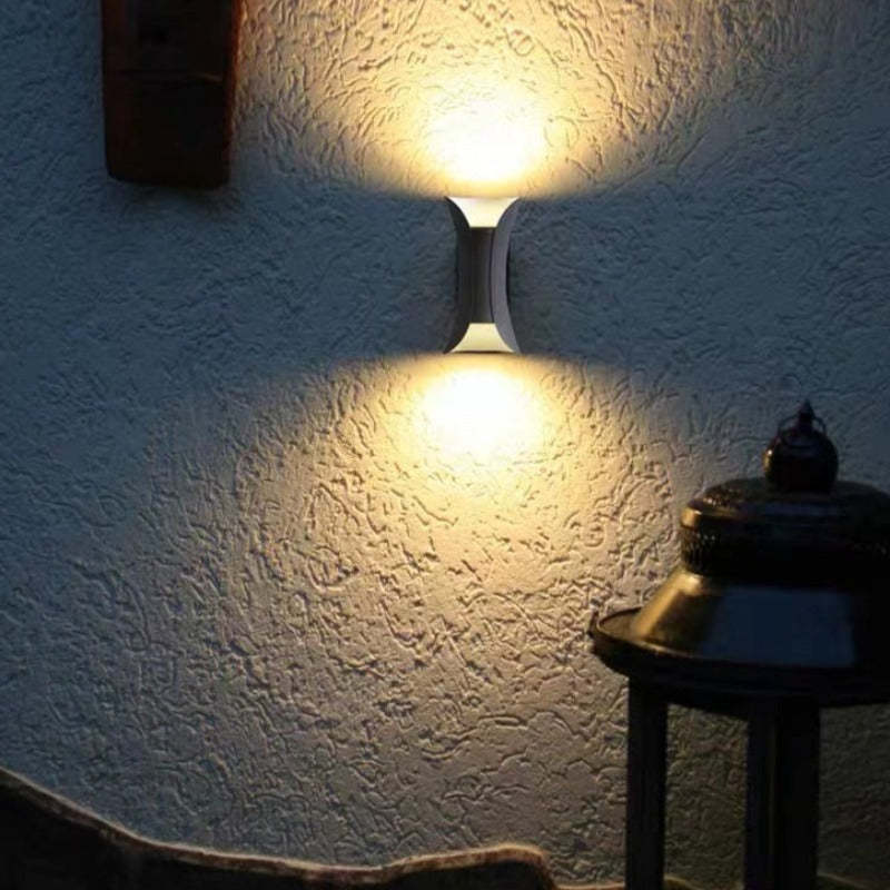 Orr Modern LED Outdoor Wall Light Gold/White Garden/Corridor - Cueteks