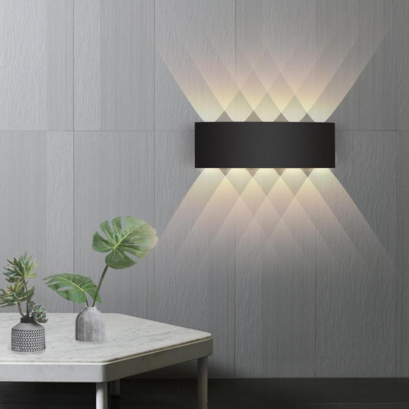 Orr Modern Rectangular Metal Outdoor Wall Lamp, Black/White, Water-wave - Cueteks