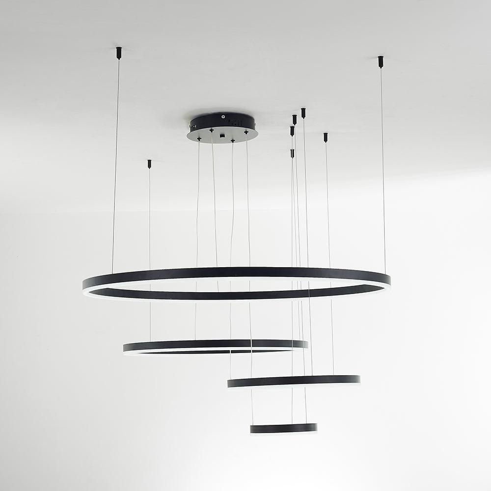 Arisha Modern Pendant Light Tir-Circle Black/Gold/Coffee Metal - Cueteks