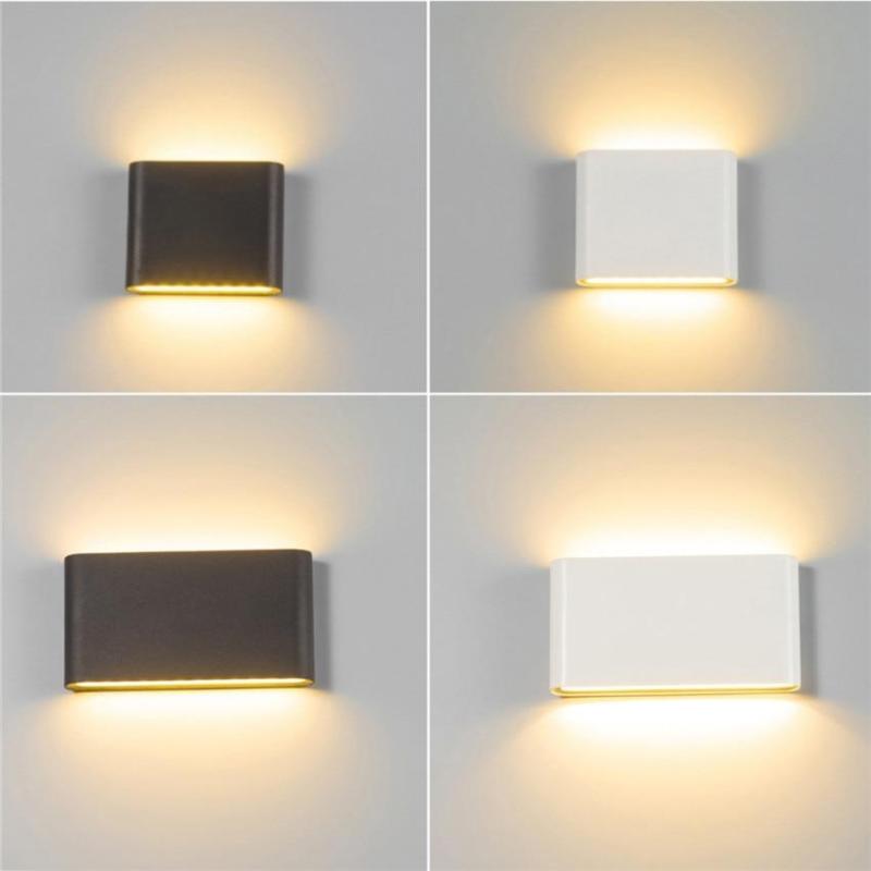 Orr Modern Rectagulart Metal Outdoor Wall Lamp, Black/White - Cueteks