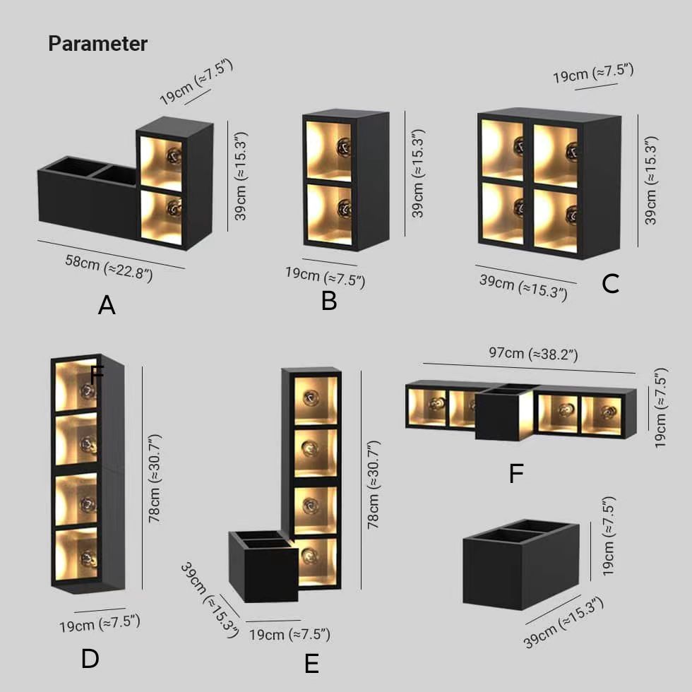 Orr Modern Cube Square Metal/Glass Outdoor Wall Lamp, Black - Cueteks
