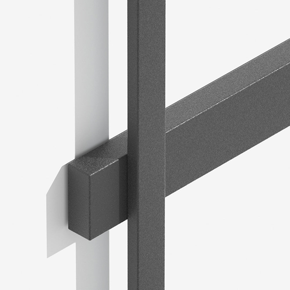 Edge Minimalist Duo-Linear Metal Outdoor Wall Lamp, Black - Cueteks