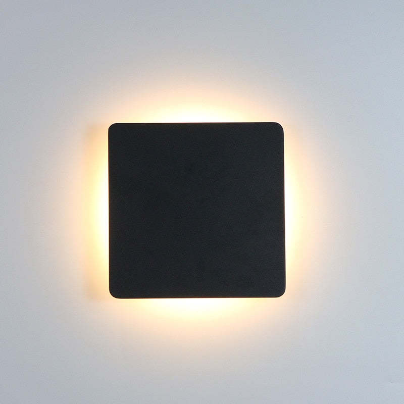 Orr Minimalist Round/Square Outdoor Wall Lamp LED Black/White - Cueteks