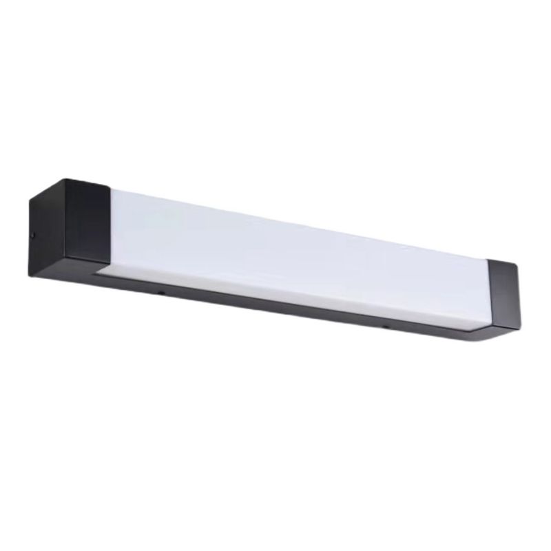 Orr Minimalist Linear Metal Outdoor Wall Lamp, Black - Cueteks