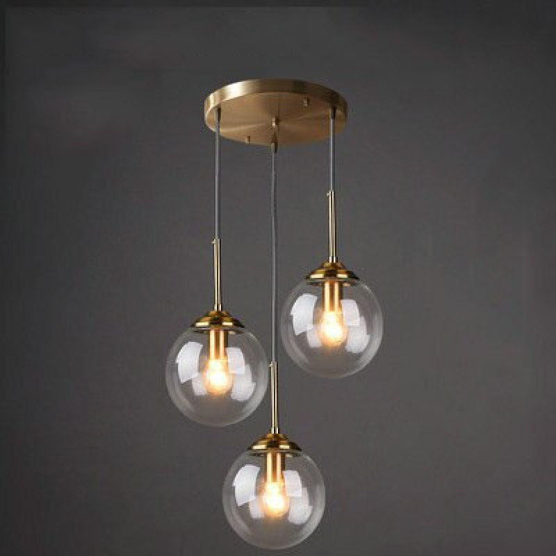 Valentina Designer Bubble Glass Pendant Light Smoke/Clear/Amber - Cueteks