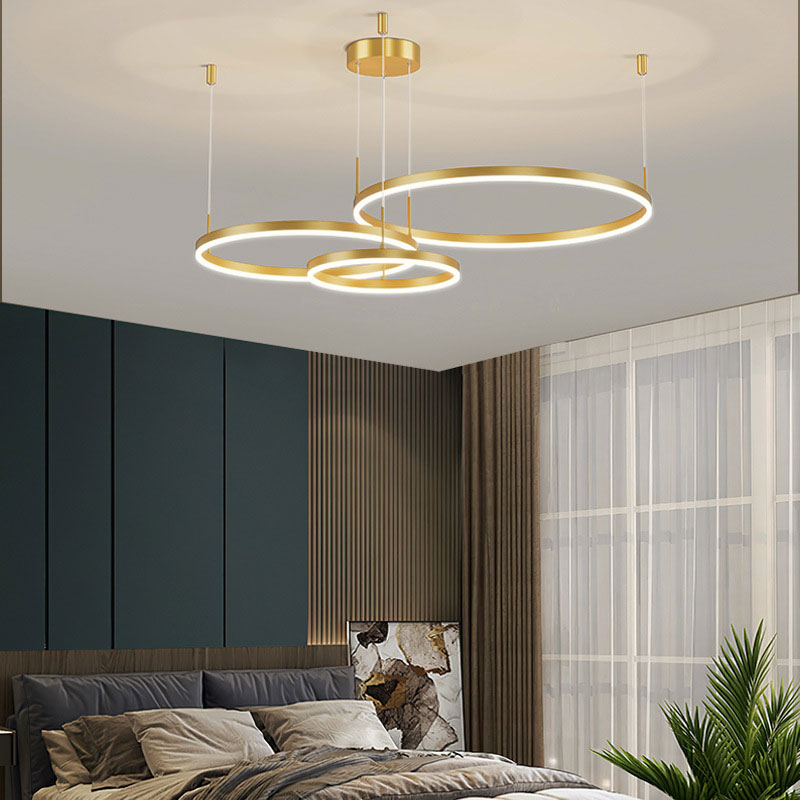 Arisha Modern Pendant Light Tir-Circle Black/Gold/Coffee Metal - Cueteks