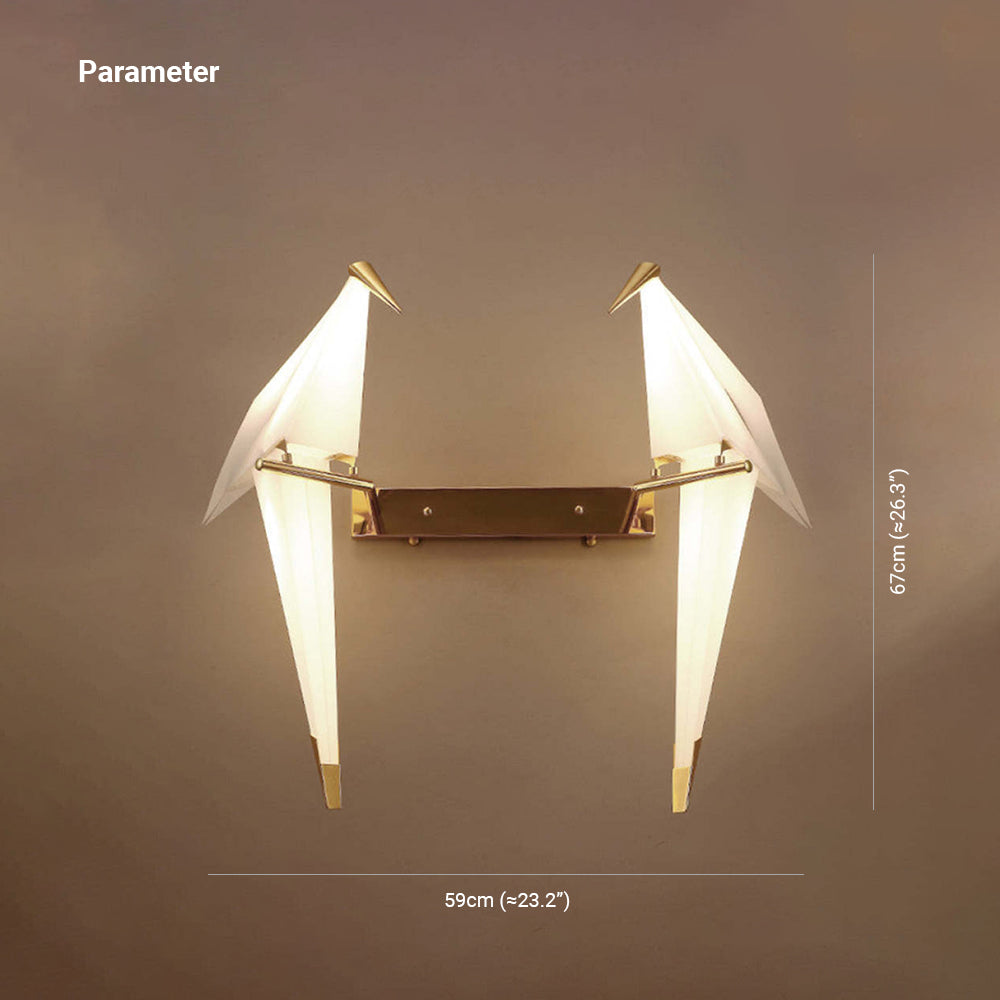 Double-bird Clifford size diagram: 67 cm high and 59 cm wide, with one rectangular wall plate