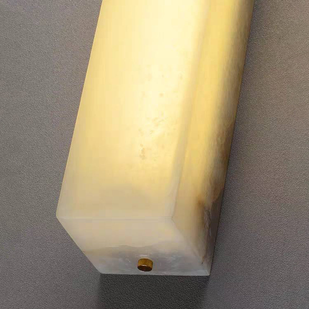 Edge Modern Rectangular Resin Outdoor Wall Lamp, White - Cueteks
