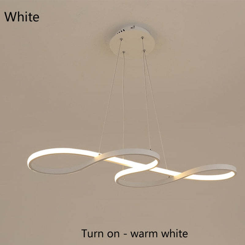 Gold Louise loop pendant illuminated warm white