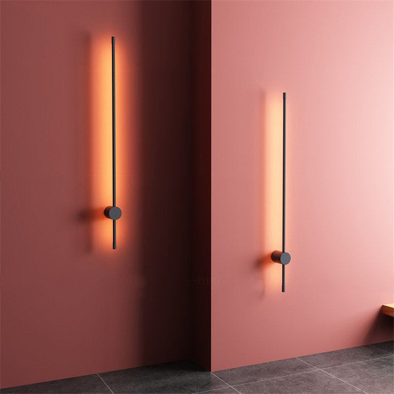 Edge Minimalist Rotatable Linear Outdoor Wall Lamp Black Corridor - Cueteks