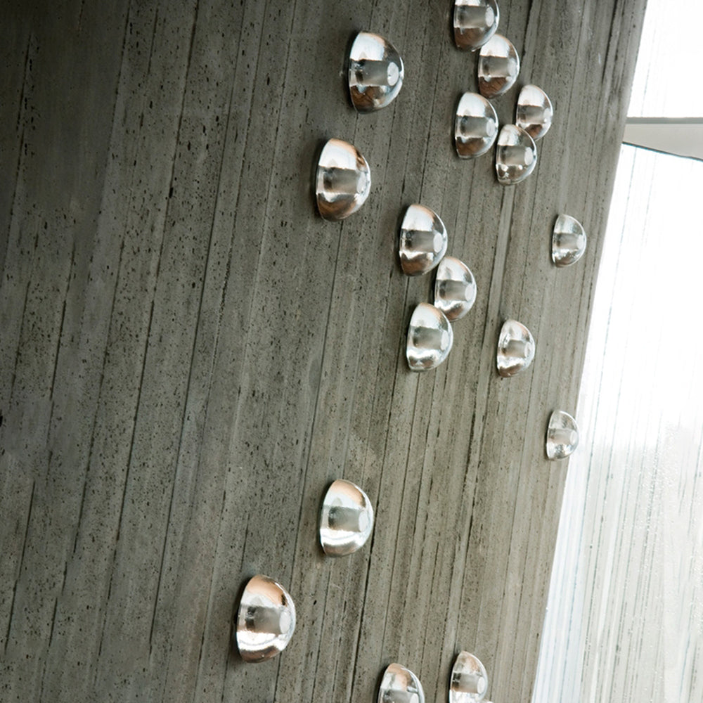 Valentina Waterproof Semi-circular Glass Outdoor Wall Lamp, Transparent - Cueteks