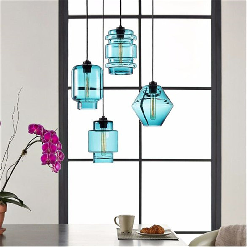 Zaid Modern Art Deco LED Cylindrical Metal/Glass Pendant Light - Cueteks