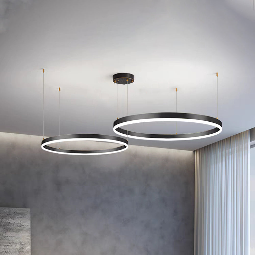 Arisha Modern Pendant Light Tir-Circle Black/Gold/Coffee Metal - Cueteks