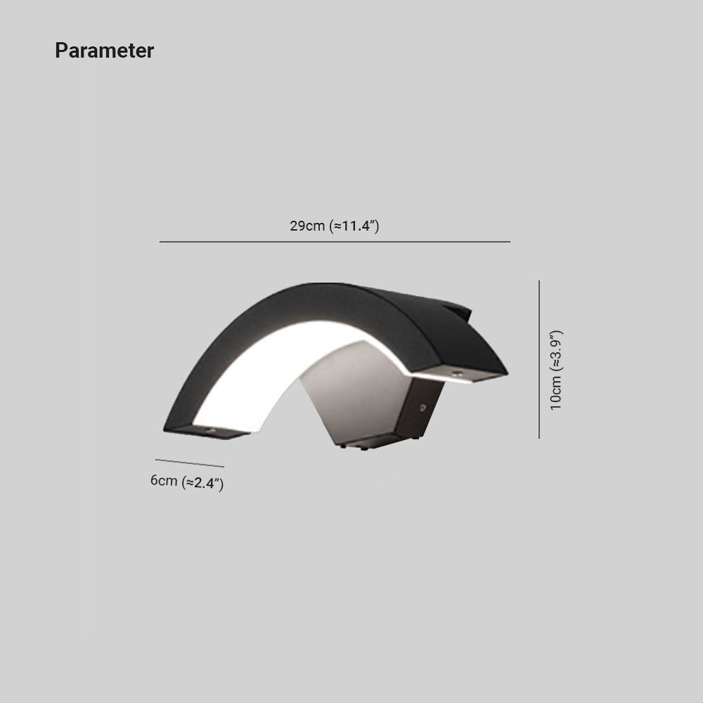 Large Orr wall-light drawing labelled 29 by 10 cm with 6 cm depth reference