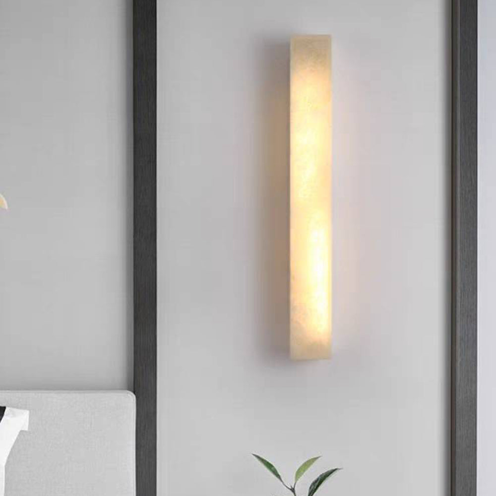 Edge Modern Rectangular Resin Outdoor Wall Lamp, White - Cueteks
