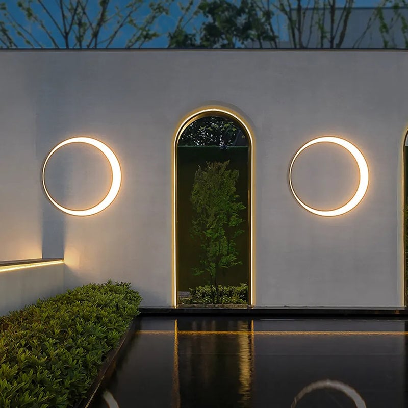 Elif Modern Ring Metal Wall Light, Art, Outdoor - Cueteks