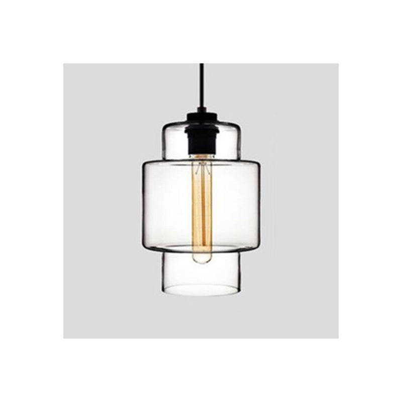 Zaid Modern Art Deco LED Cylindrical Metal/Glass Pendant Light - Cueteks