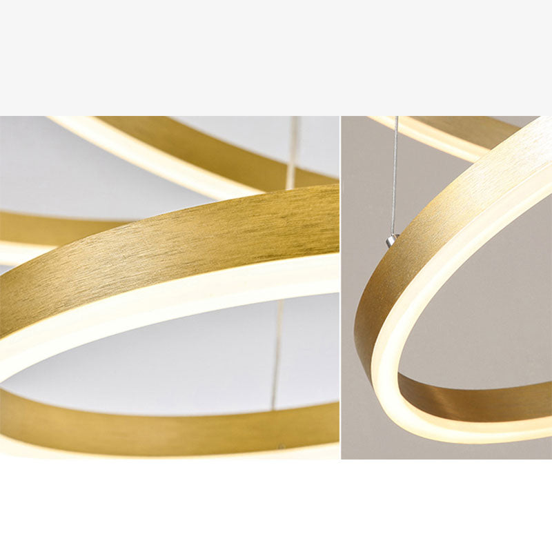 Arisha Modern Pendant Light Tir-Circle Black/Gold/Coffee Metal - Cueteks
