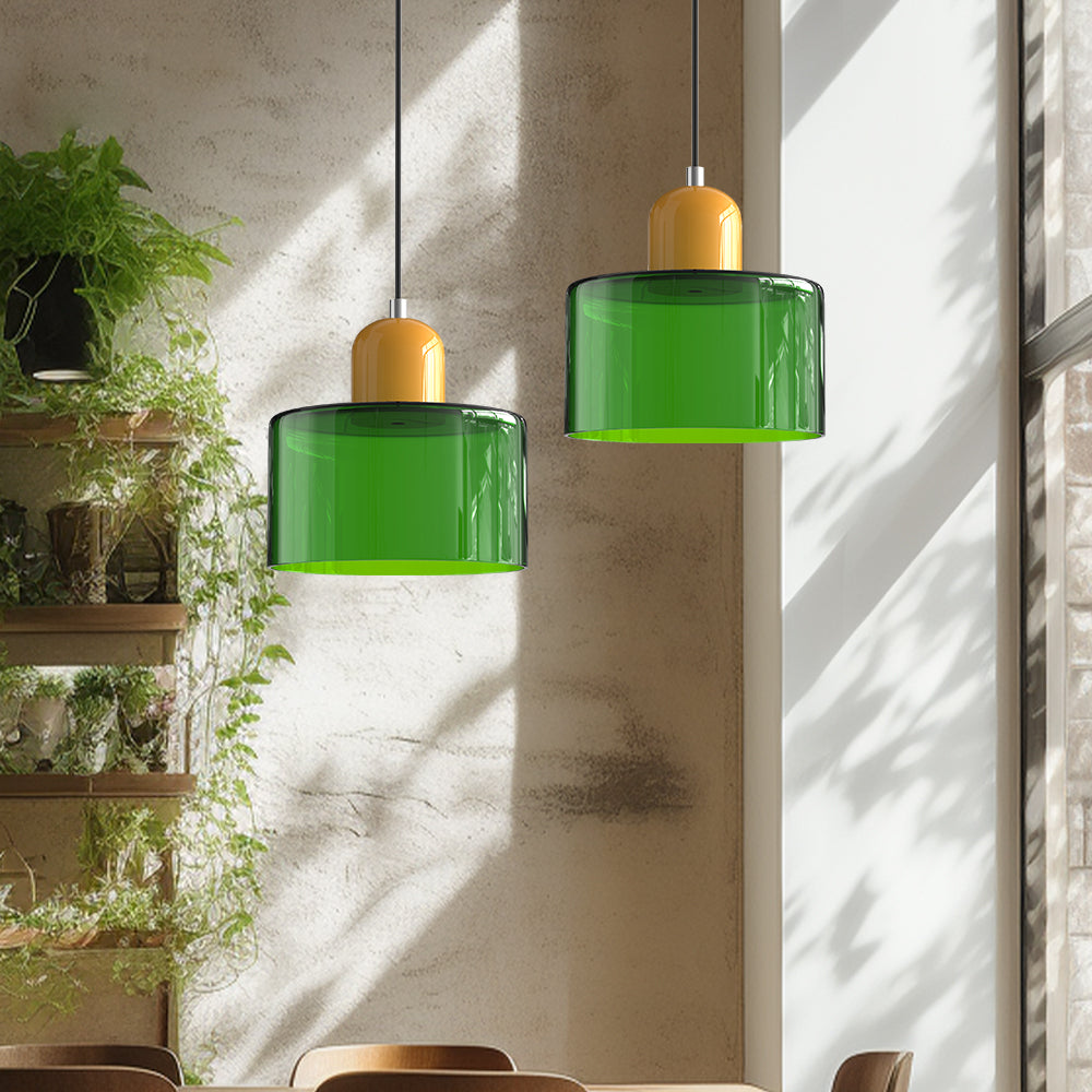 Morandi Modern White Glass Kitchen Island Pendant Light - Cueteks