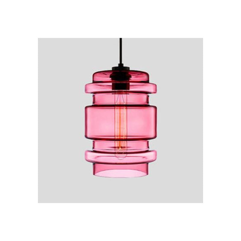 Zaid Modern Art Deco LED Cylindrical Metal/Glass Pendant Light - Cueteks