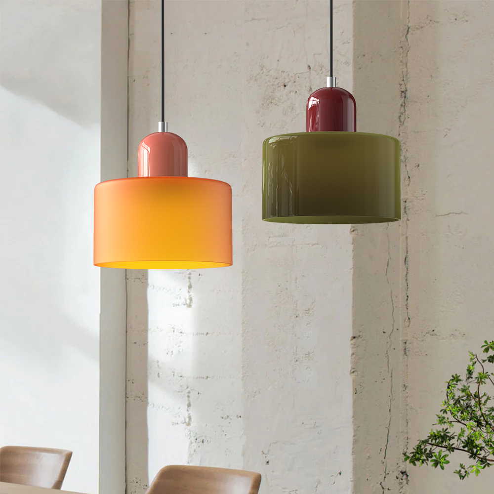 Morandi Modern White Glass Kitchen Island Pendant Light - Cueteks