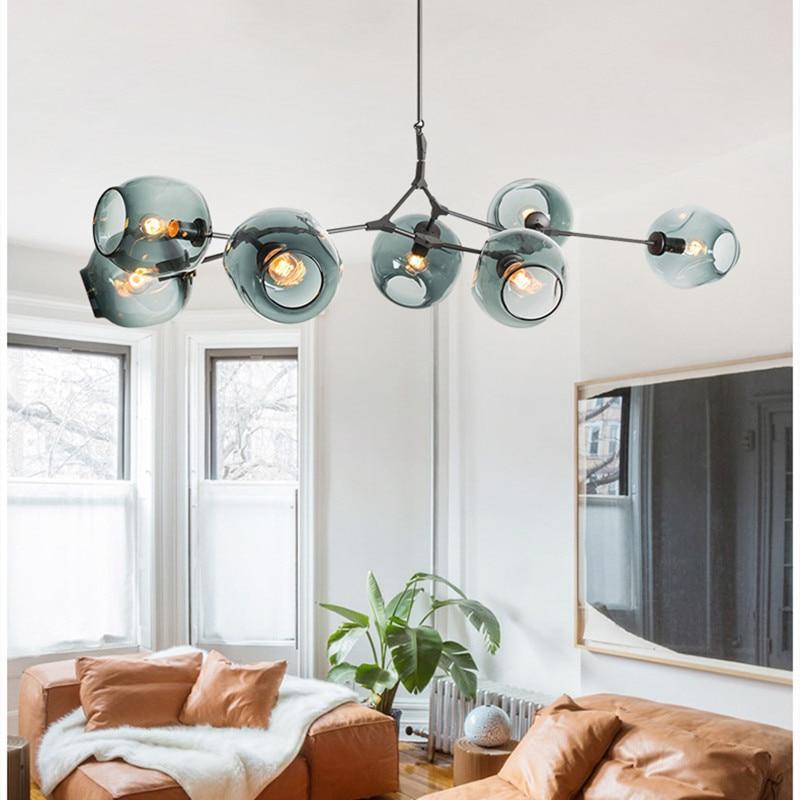 Valentina Nordic Modern Glass Pendant Light Clear Bubble - Cueteks