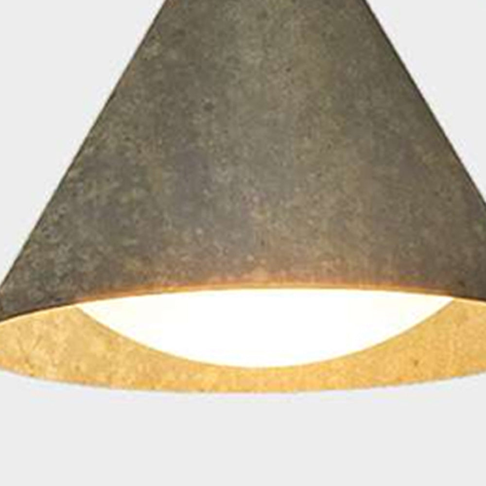 Carins Modern Minimalist Cone Metal Outdoor Waterproof Wall Lamp，Black/Gold - Cueteks