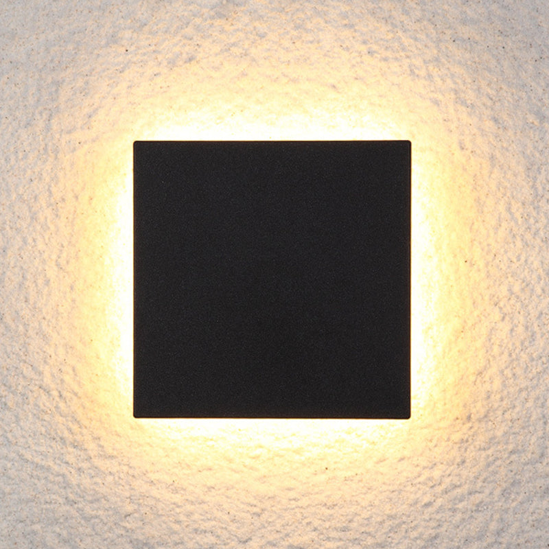 Orr Minimalist Round/Square Outdoor Wall Lamp LED Black/White - Cueteks