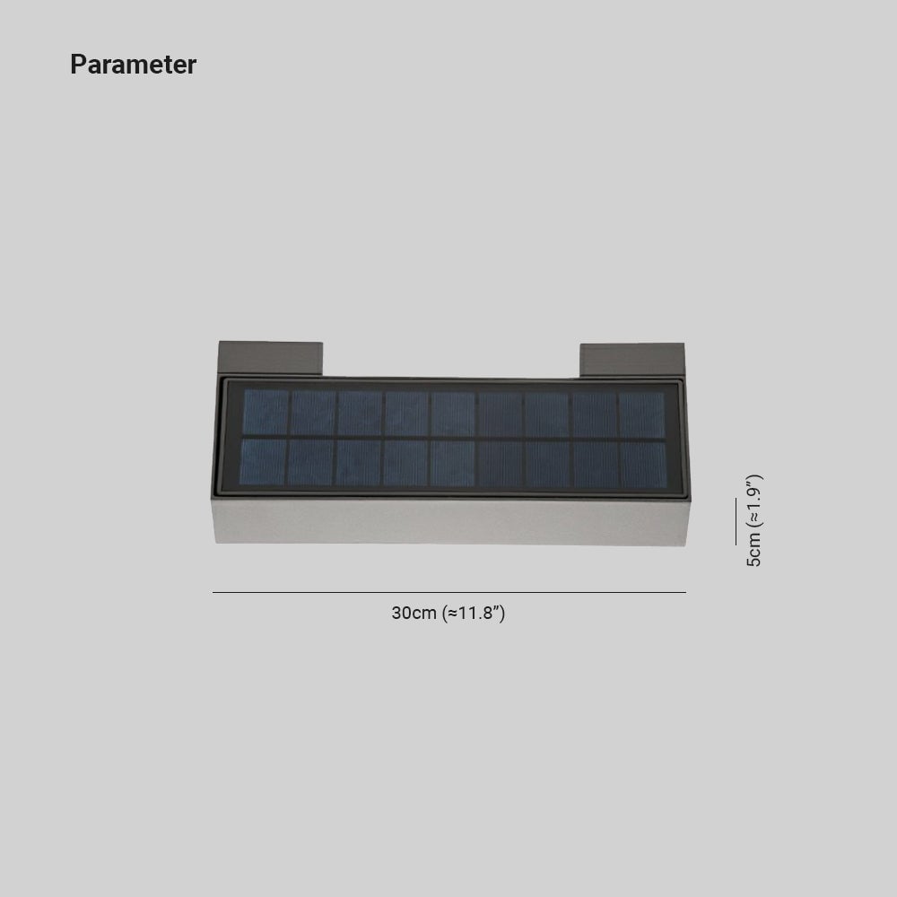 Orr  Modern Metal/Acrylic Solar Waterproof Outdoor Wall Lamp, Black - Cueteks