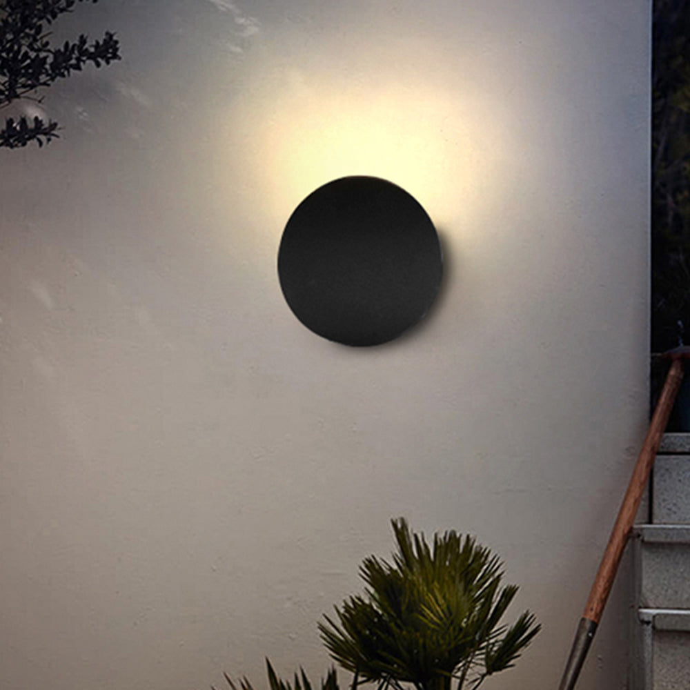 Orr Modern Minimalist Pebbles Shaped Metal/Acrylic Outdoor Waterproof Wall Lamp, Black/Gray - Cueteks