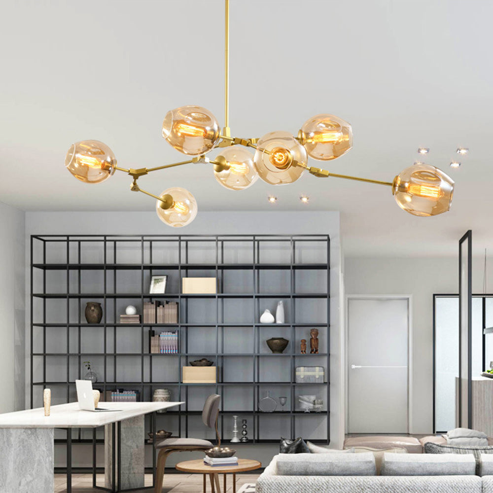 Valentina Nordic Modern Glass Pendant Light Clear Bubble - Cueteks