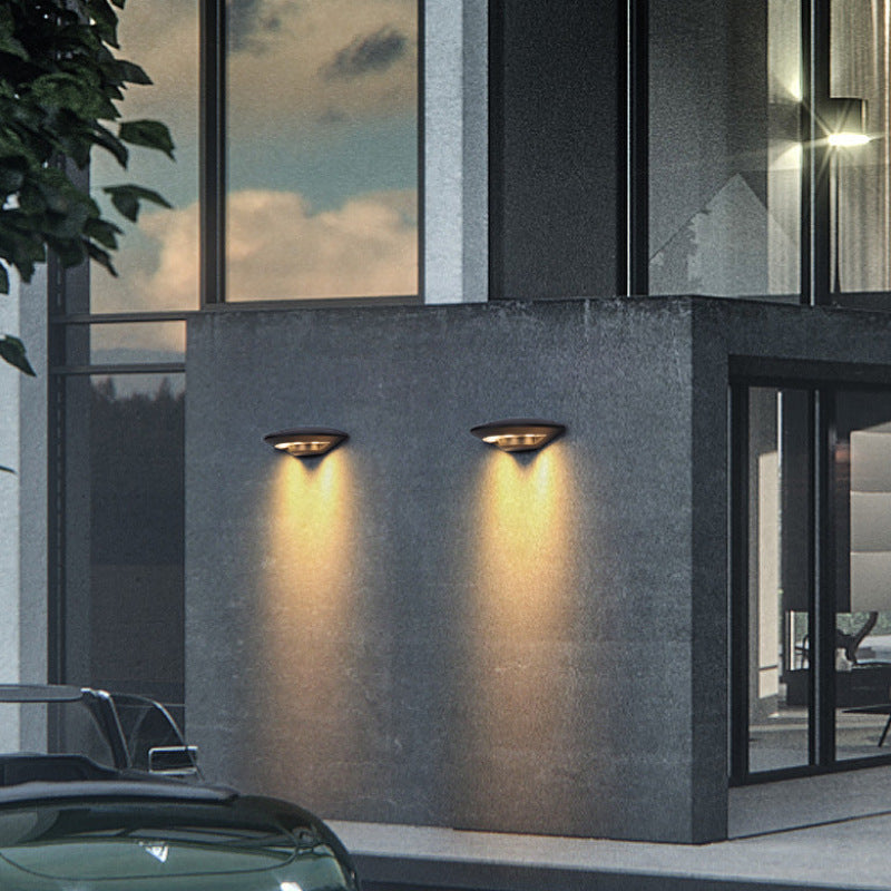 Orr Wall Lamp Flying Saucer, Metal LED, Black, Outdoor - Cueteks