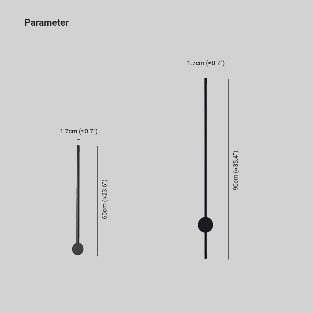 Edge Minimalist Rotatable Linear Outdoor Wall Lamp Black Corridor - Cueteks