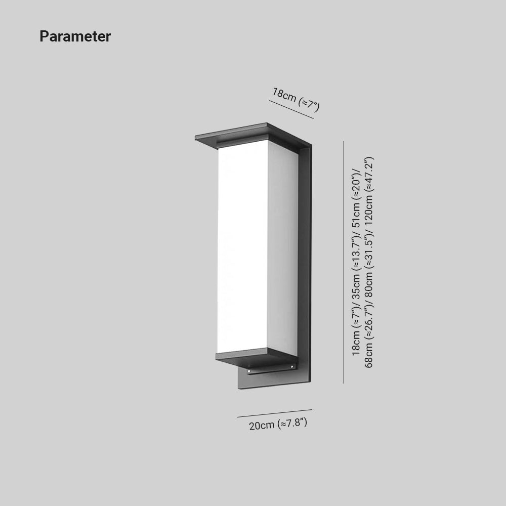 Orr Moden Solar Rectangular Metal/Acrylic Outdoor Wall Lamp, White/Black - Cueteks