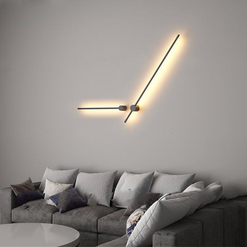 Edge Minimalist Rotatable Linear Outdoor Wall Lamp Black Corridor - Cueteks