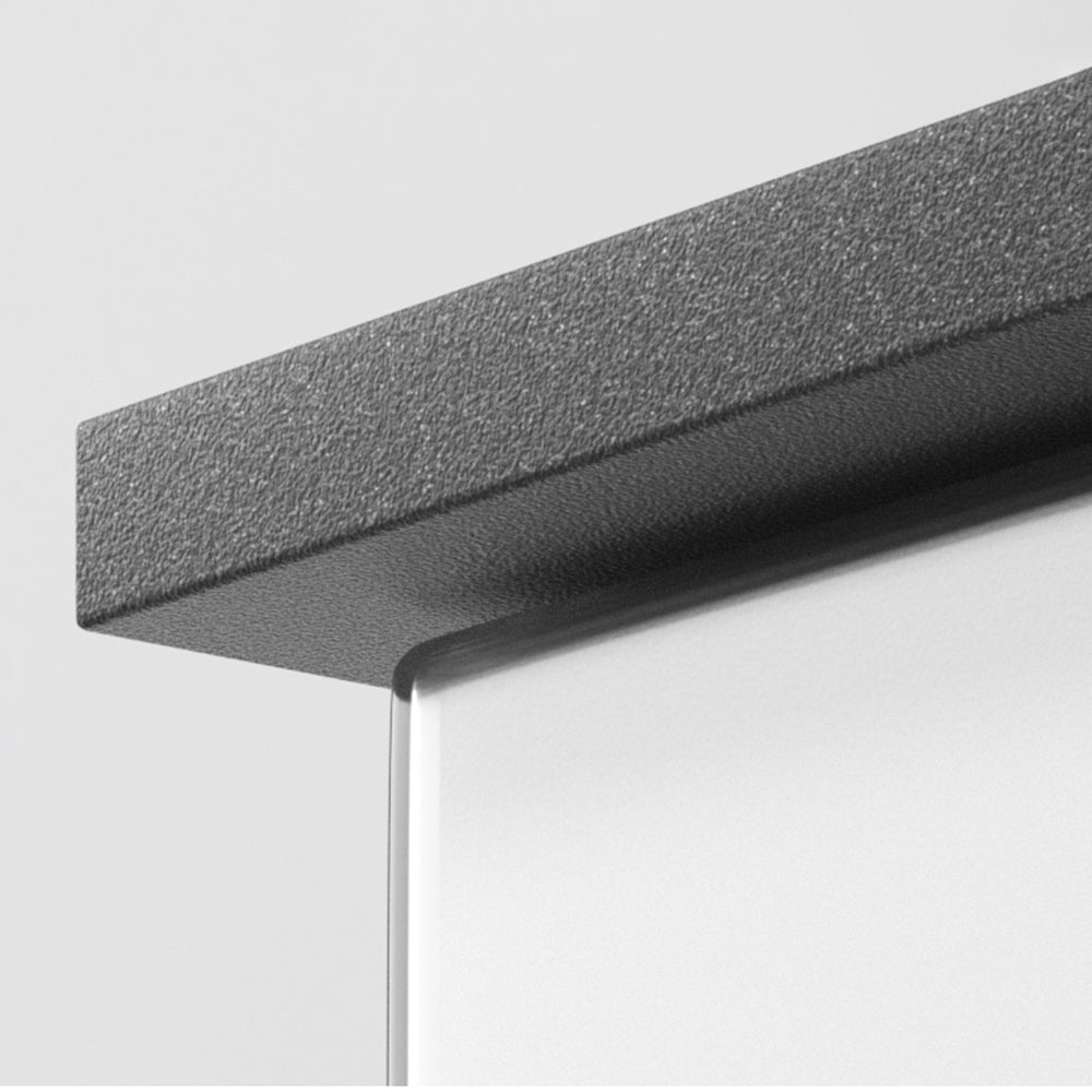 Orr Modern Minimalist Rectangular Metal Outdoor Wall Lamp, Black - Cueteks